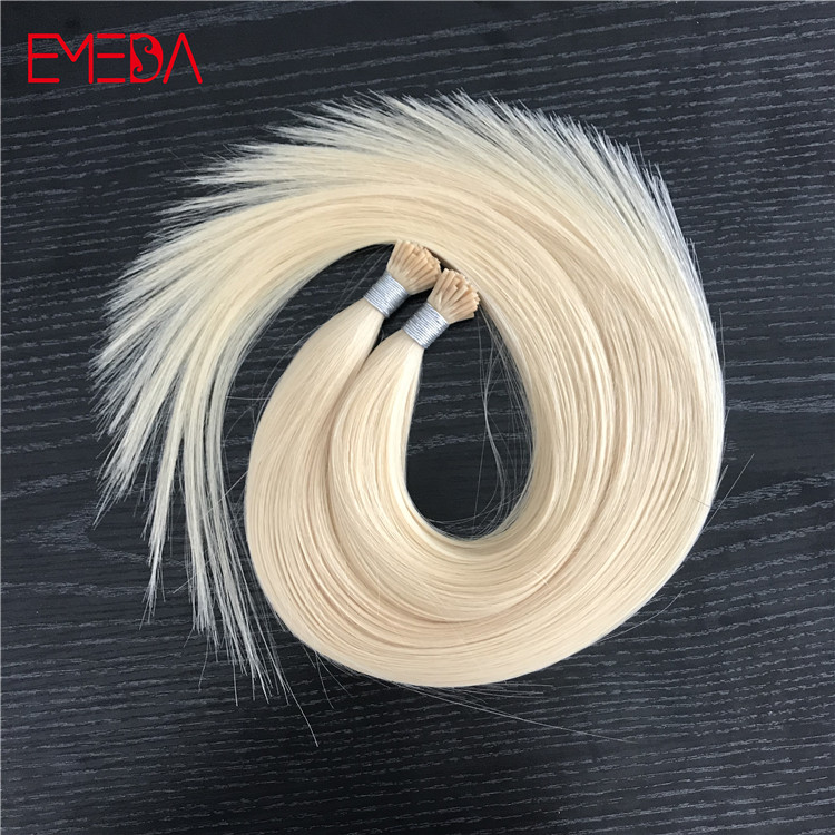 Made in china keratin hair extensions factory I tip color 60 YJ293